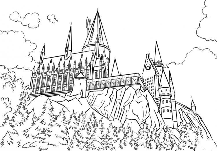 Раскраска Гарри Поттер Хагрид