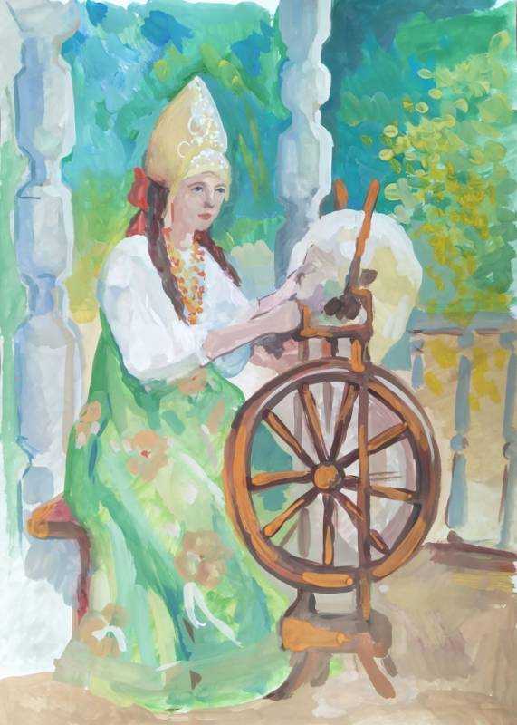 Средневековая прялка