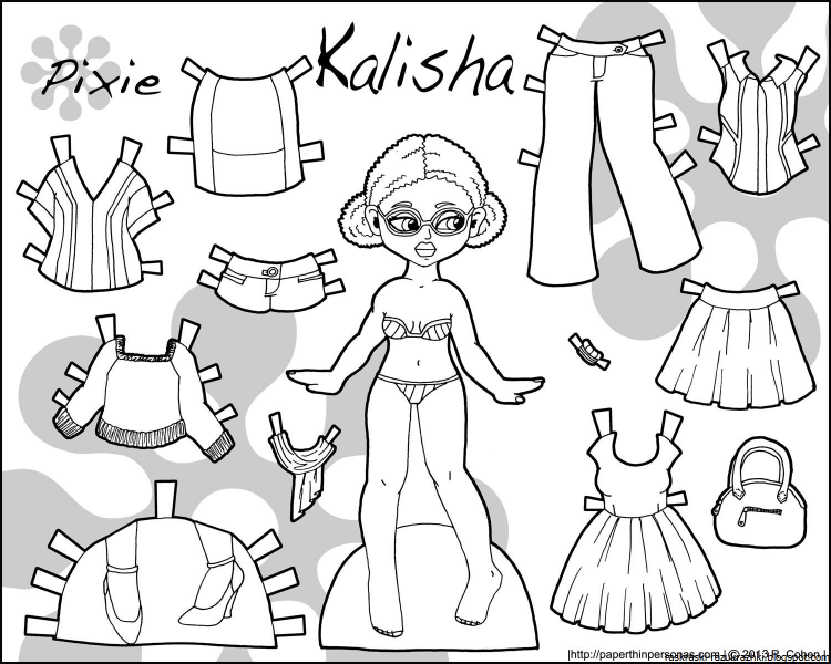 Куклы с одеждой для вырезания