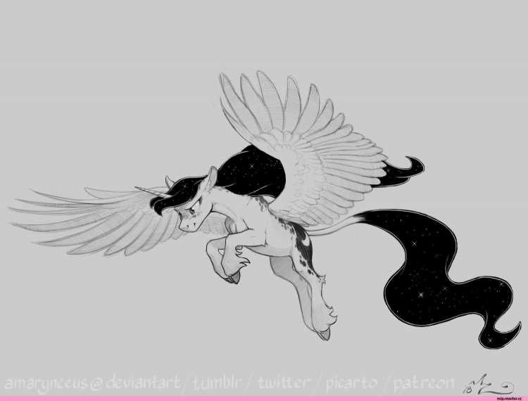 Аликорн рисунок для срисовки