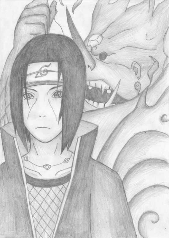 Рисовать Итачи с Сусано