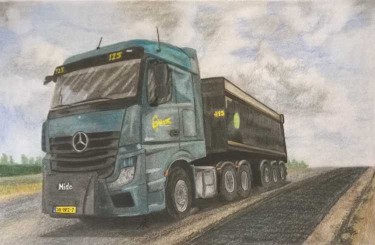 Как нарисовать КАМАЗ