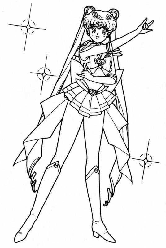 Раскраска аниме сейлормун в полный рост