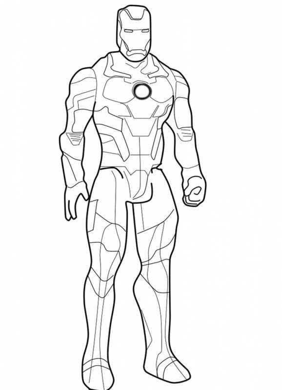 Разукрашки для мальчиков Железный человек