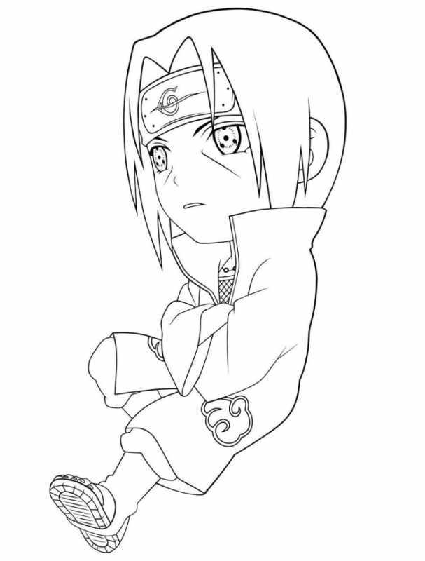 Раскраска Саске Акацуки