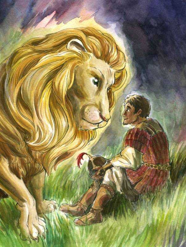 Лев Аслан хроники Нарнии арт