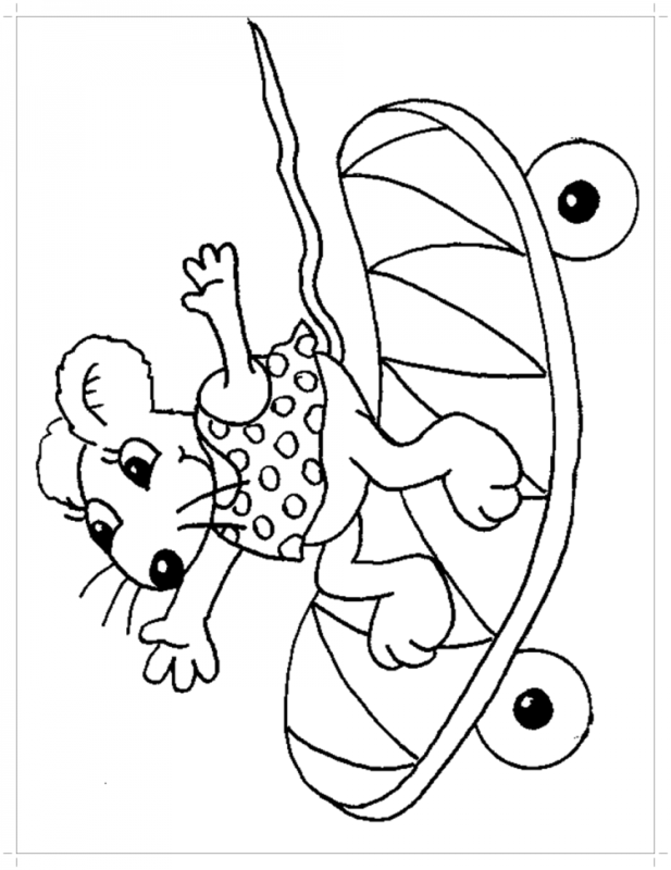 Рисование по контурам мышонок