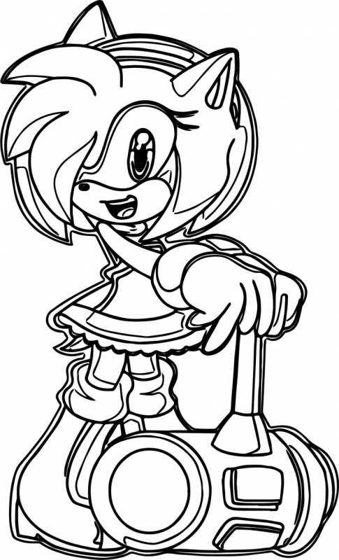Amy Rose раскраска