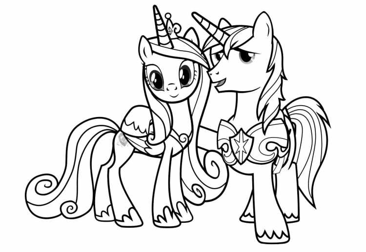 Раскраска my little Pony принцесса Каденс