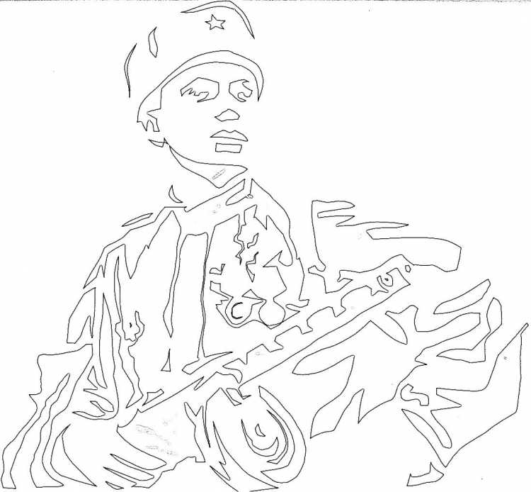 Вытынанка солдат