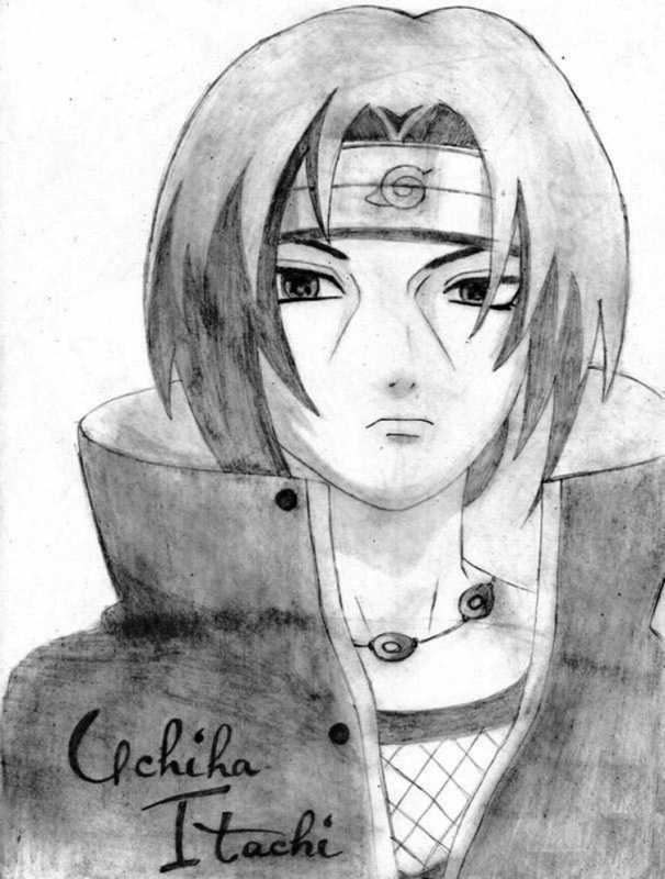 Рисунки Наруто карандашом Итачи