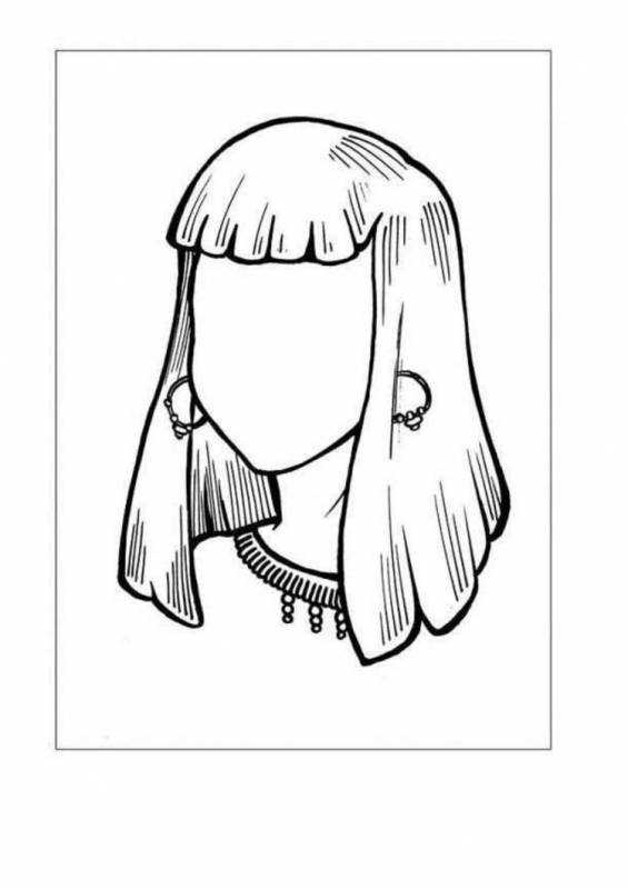 Контур лица для рисования для детей