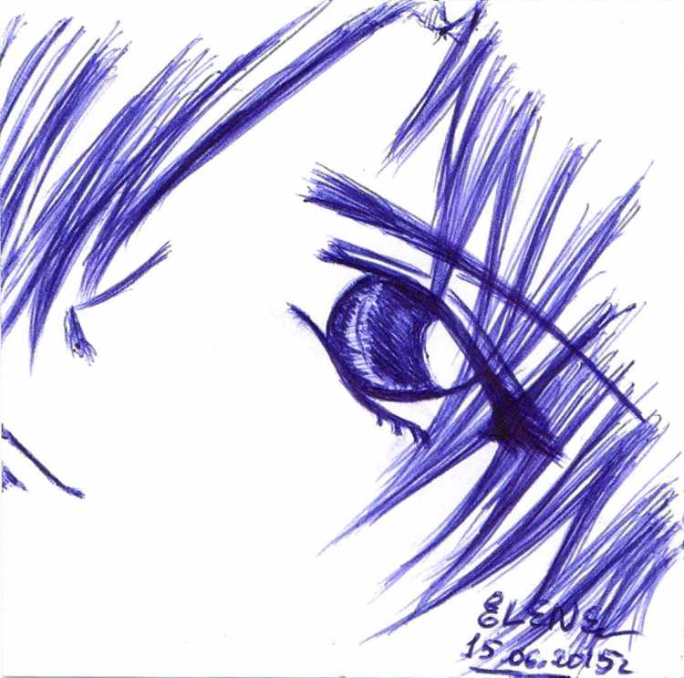 Аниме рисование ручкой