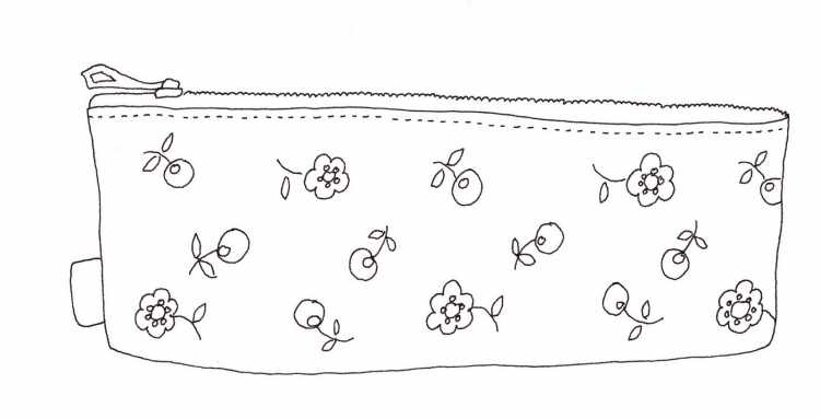 Раскраска пенал школьный