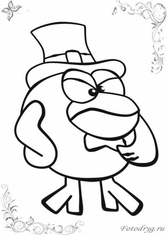 Смешарики раскраска Совунья