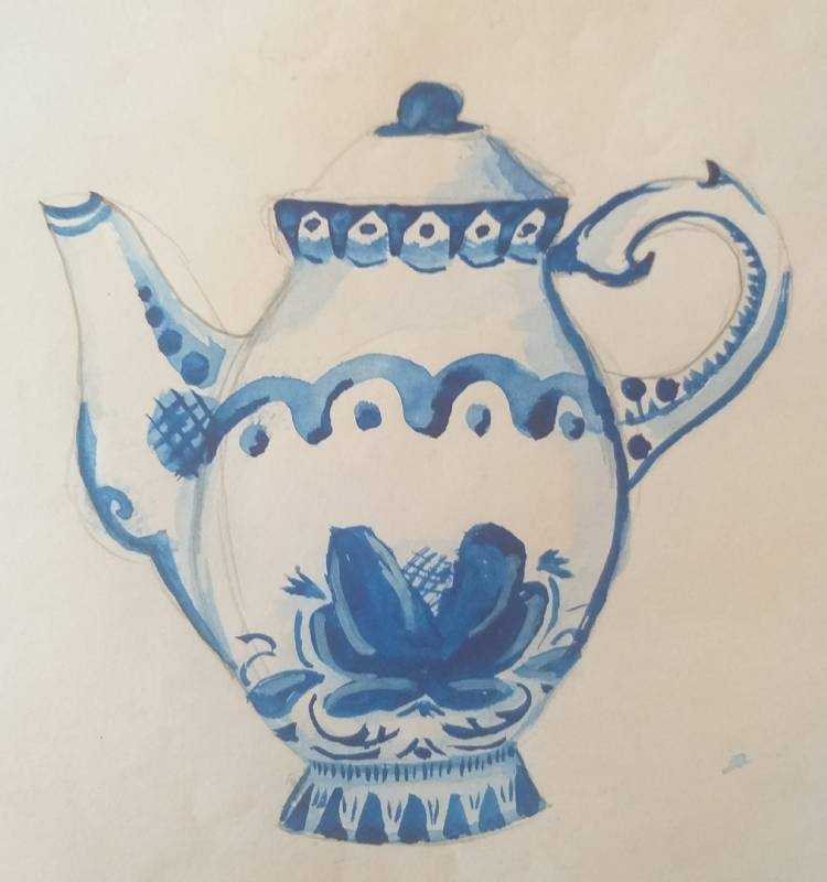 Чайник раскраска