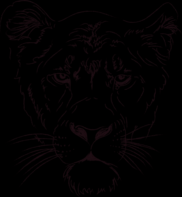 Трафарет Льва для рисования