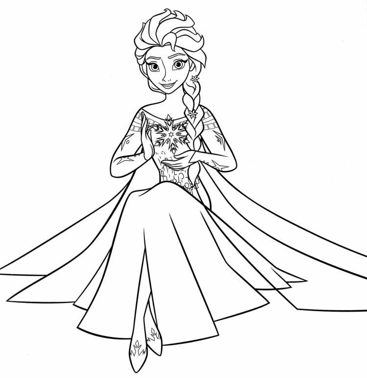 Раскраска Эльза