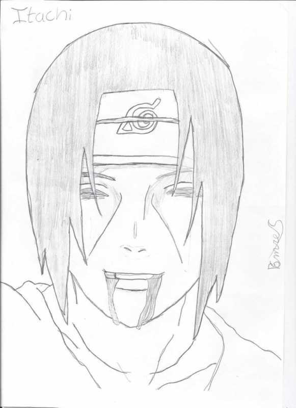 Рисунок Итачи карандашом легкий