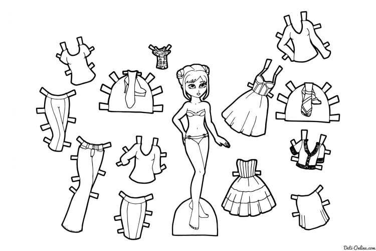 Бумажные куклы черно белые