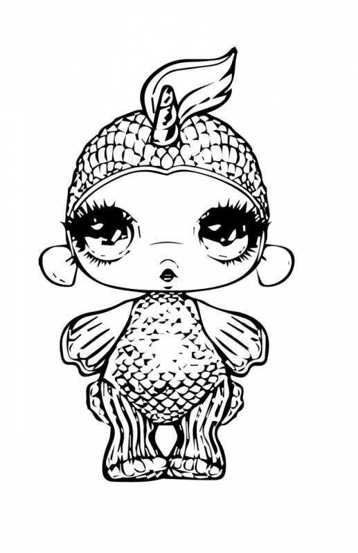 Раскраска малышка