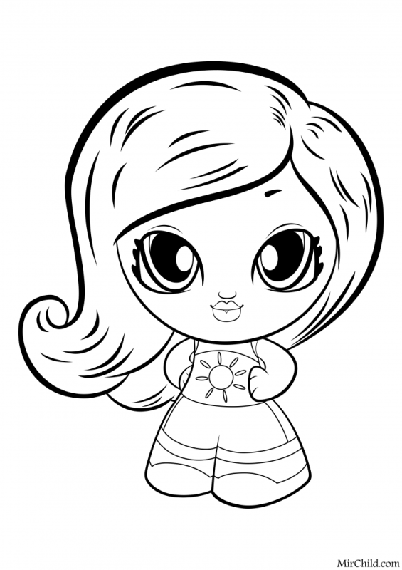 Раскраска пупсик