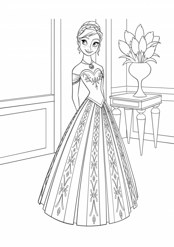 Раскраски принцессы Диснея Эльза