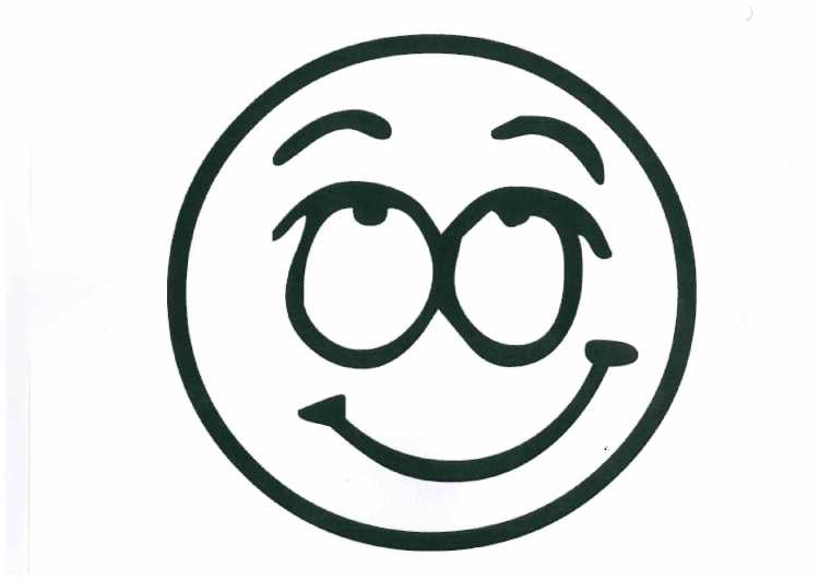 Смайлы для печати черно-белая