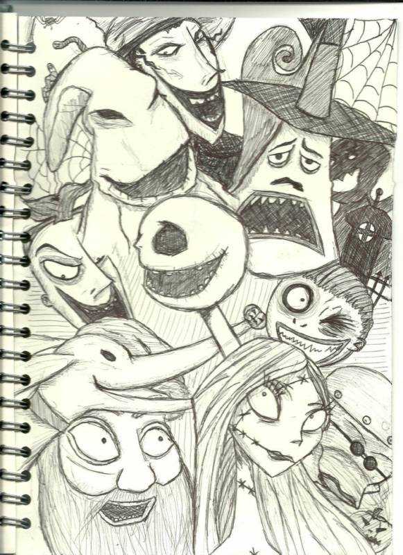 Джек кошмар перед Рождеством раскраска