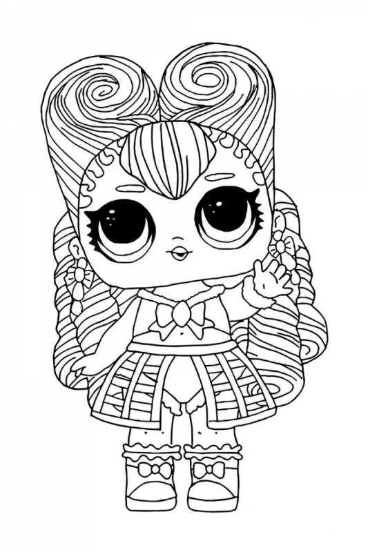 Раскраска маленьких куколок ЛОЛ