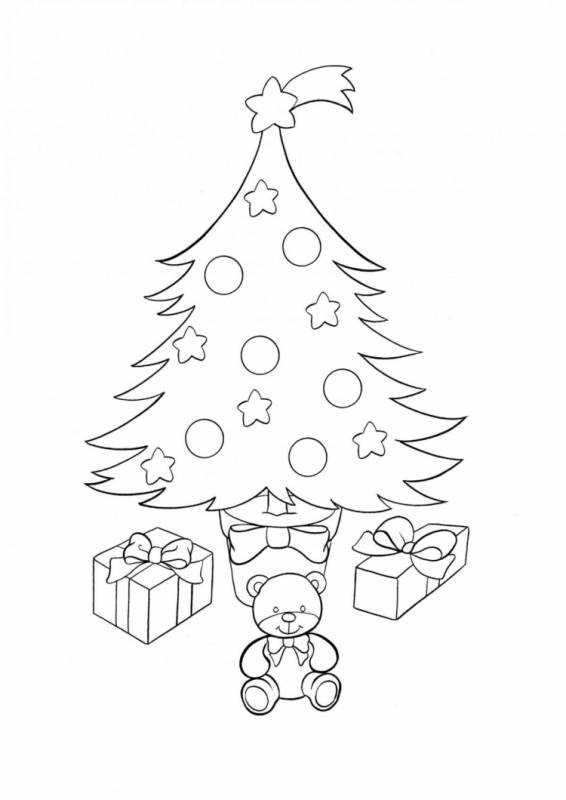 Рождественские раскраски для детей
