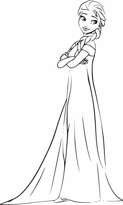 Раскраски принцессы Эльза и Анна