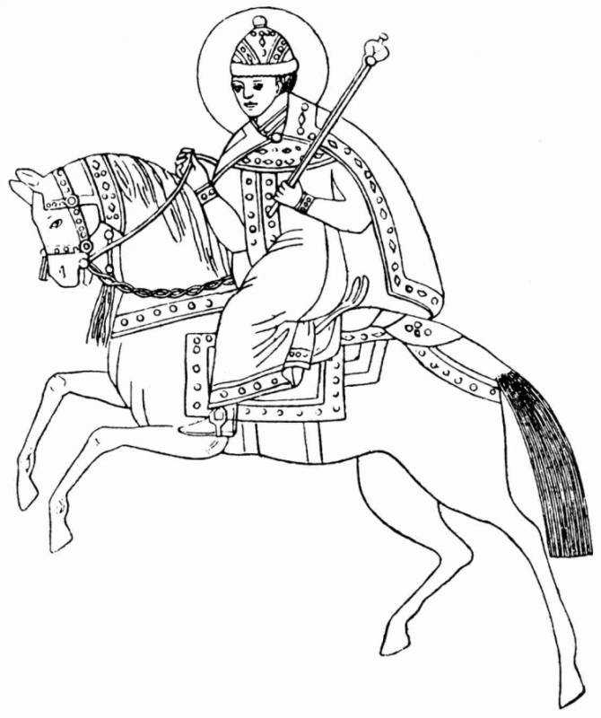 Князь Александр Невский раскраска