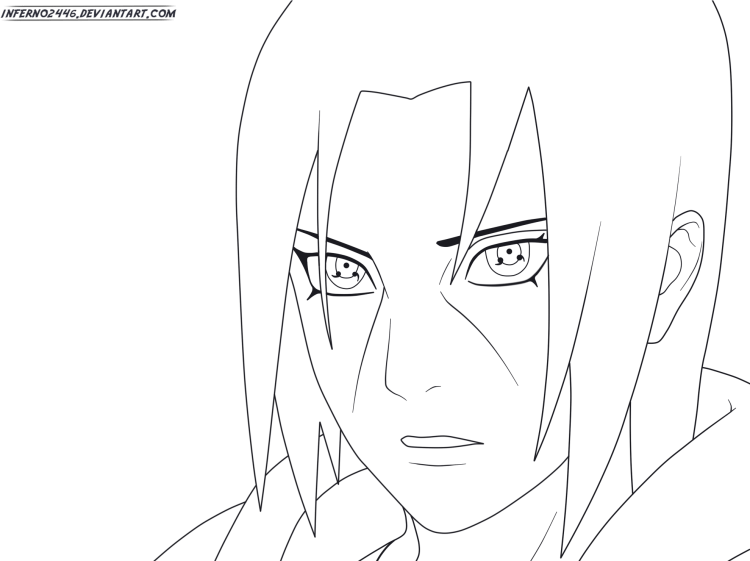 Раскраска Итачи Учиха