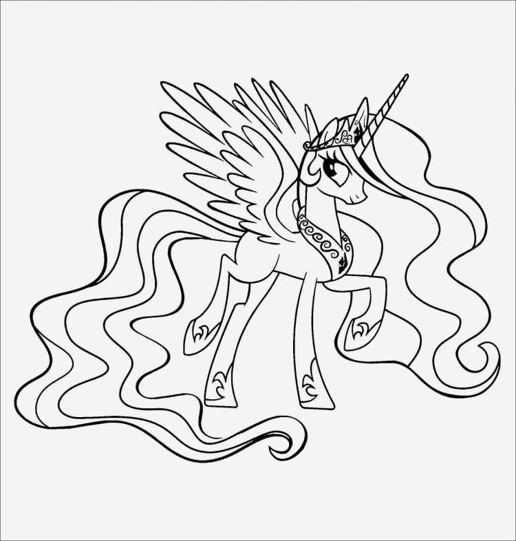 Раскраска мой маленький пони Селестия