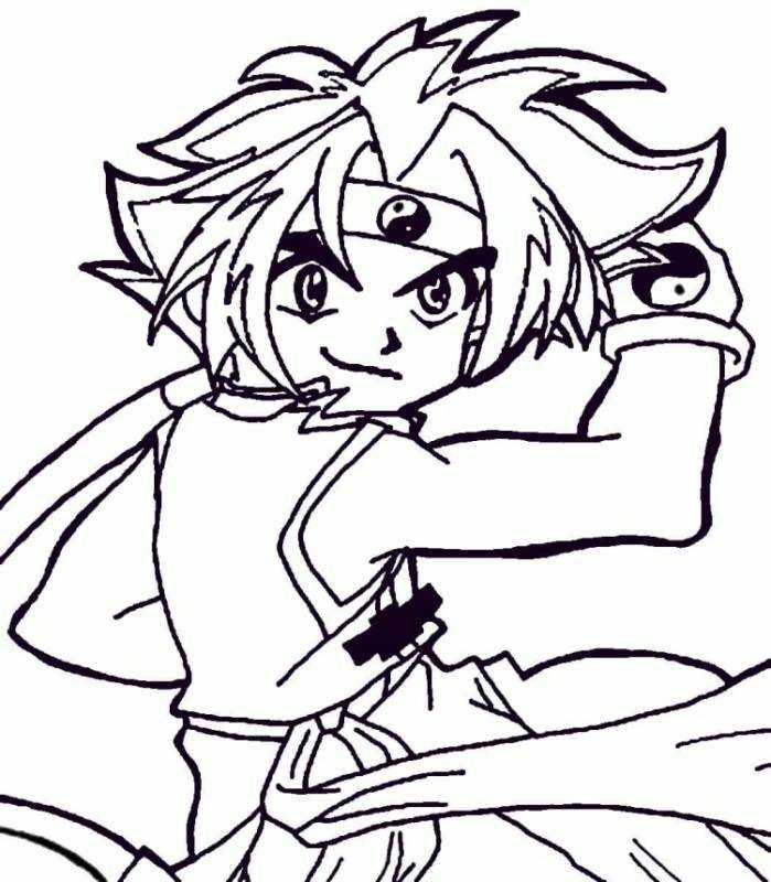 Раскраска аниме Бейблэйд Берст