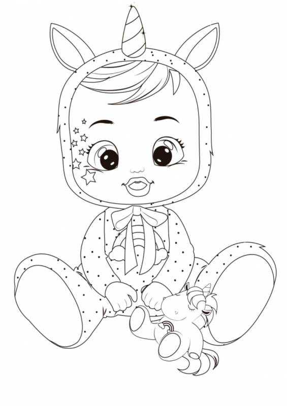 Пупс на горшке раскраска