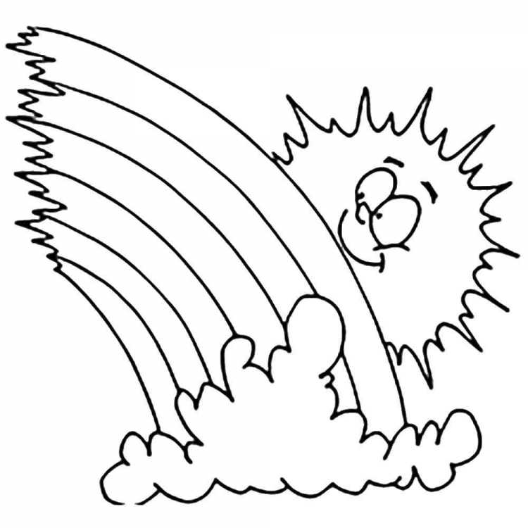 Радуга раскраска для детей