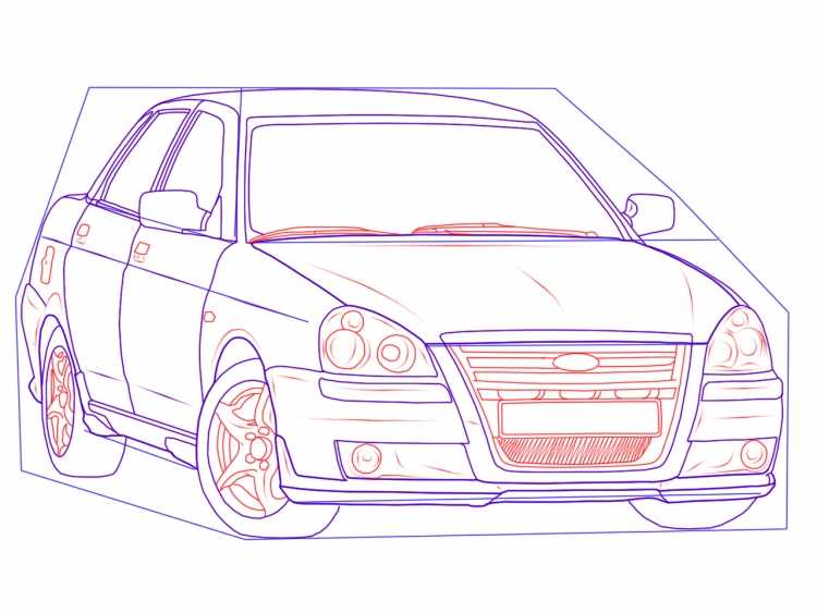 Лада Приора ручкой спереди