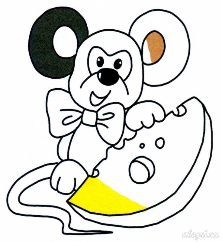 Мышь раскраска
