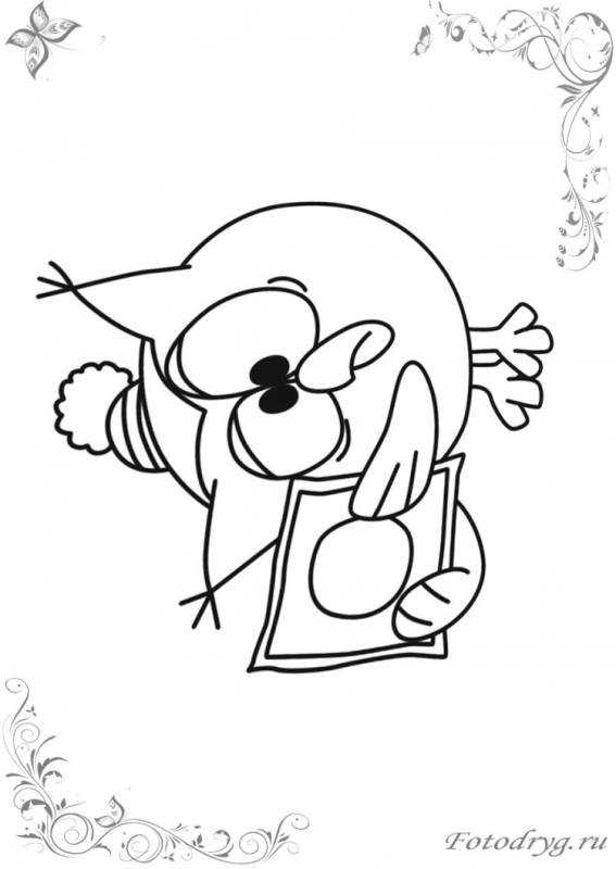 Раскраски Смешарики Совунья доктор