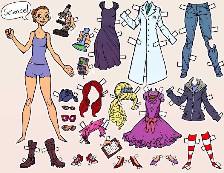 Современные вырезные куклы