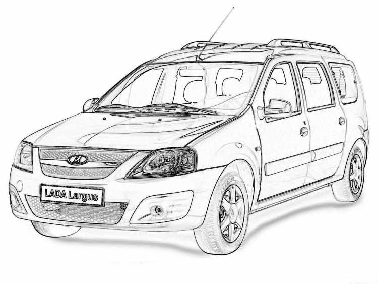 Раскраска Лада Самара ВАЗ 2109
