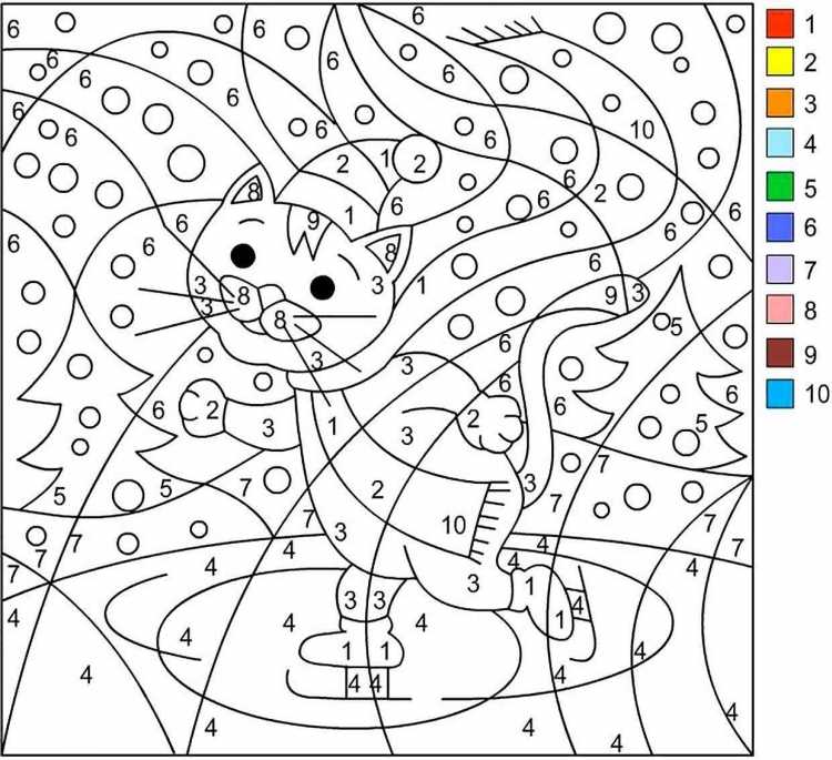 Раскраска про цифоркам