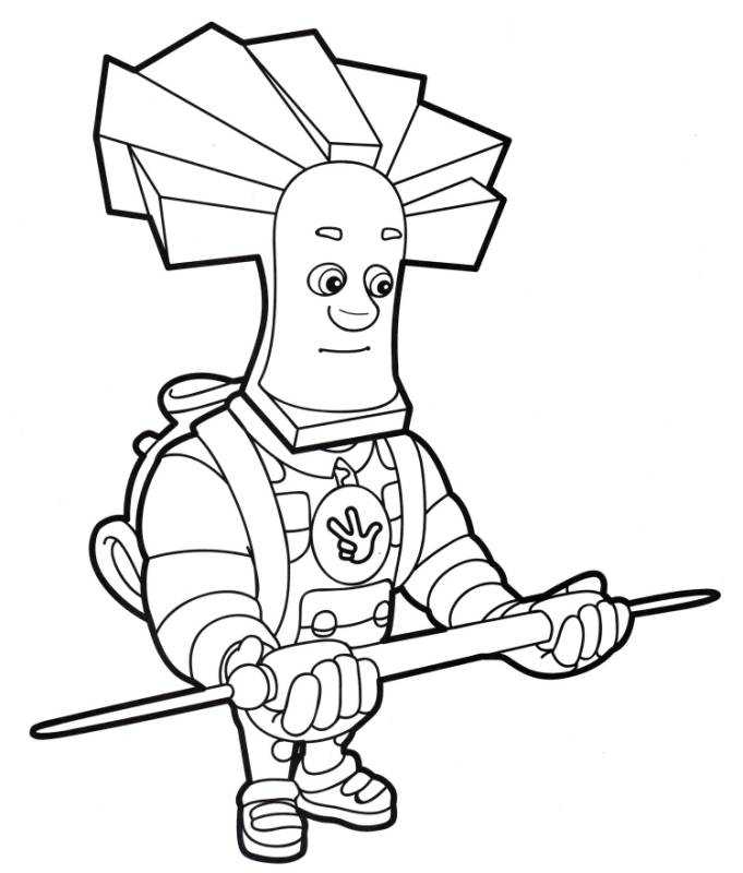 Фиксики раскраска Папус