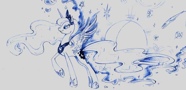 Раскраска принцессы Луны арт