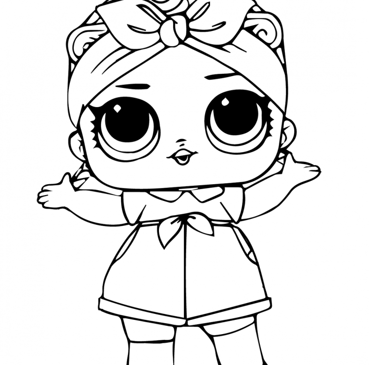 Раскраска кукла ЛОЛ С сестренкой