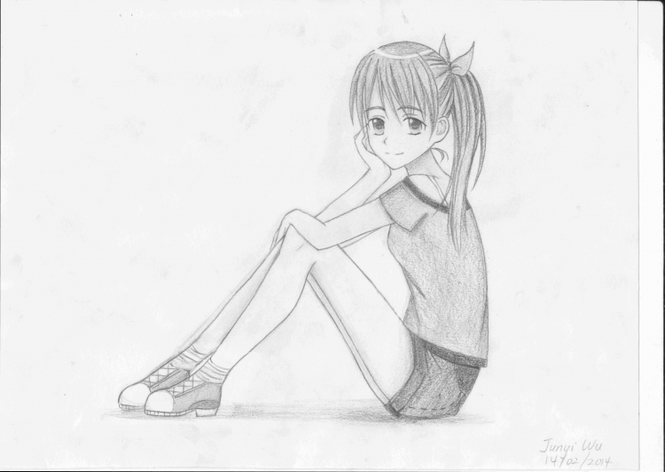 Девочка для срисовки в полный рост