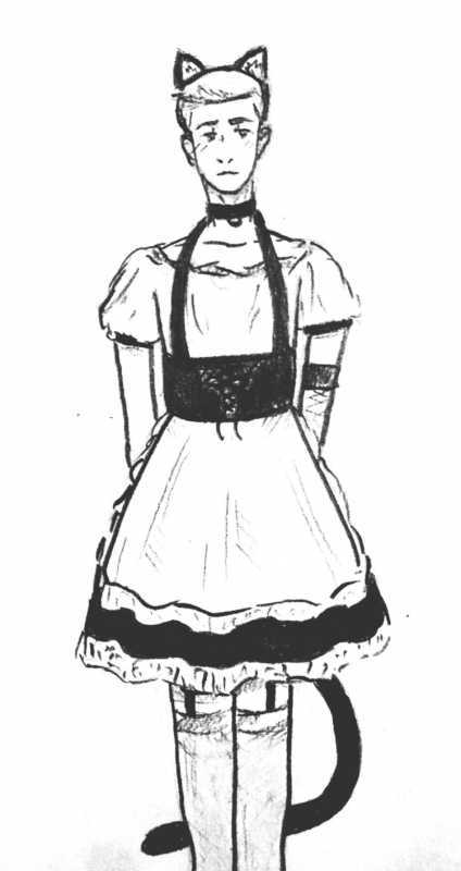 Горничная рисунок аниме