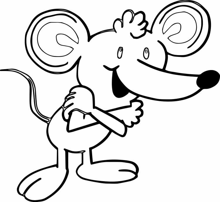 Контур мышки для детей
